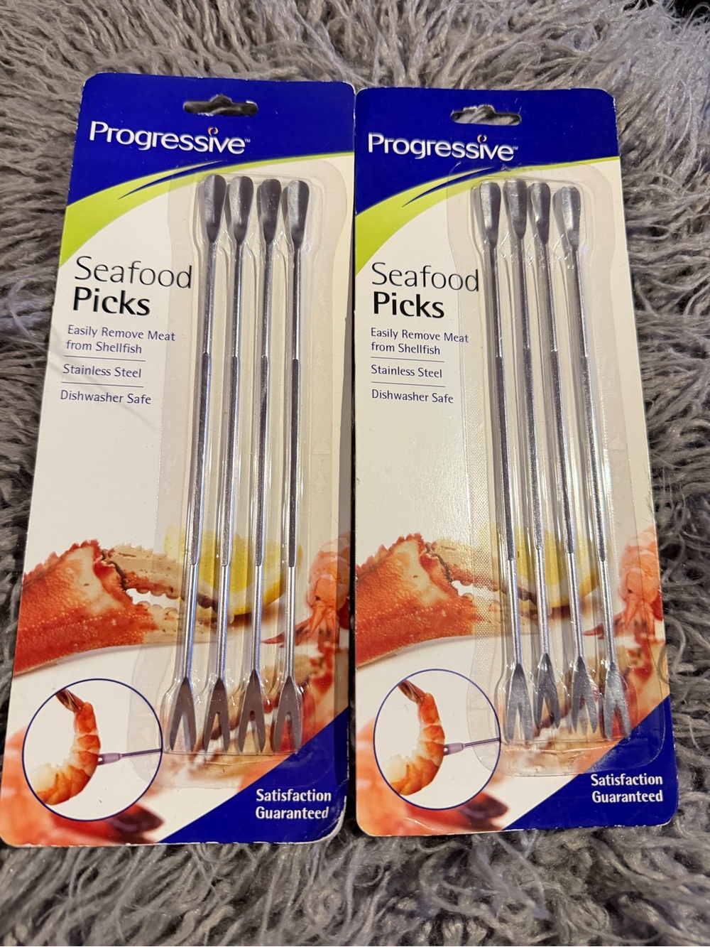 Progressive Seafood Picks Stainless Steel Shellfish Crab Lobster Forks Set of 8